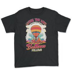 Where The Wind Takes Us Hot Air Balloon Adventure product - Youth Tee - Black