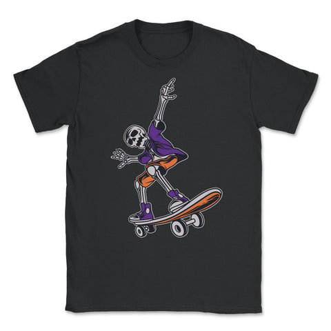 Skater Skeleton Halloween Skating Skeleton Halloween design Unisex - Black