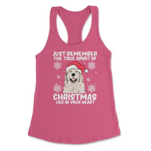 Just Remember True Spirit of Christmas Lies in Your Heart graphic - Hot Pink