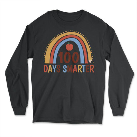 100 Days Smarter 100 Days of School Boho Rainbow Costume product - Long Sleeve T-Shirt - Black