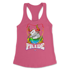 Gay Zodiac LGBTQ Zodiac Sign Taurus Rainbow Pride print Women's - Hot Pink