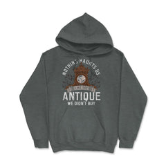 Antiques Collecting Antique Clock for Antique Collector print Hoodie - Dark Grey Heather