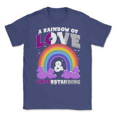 Asexual A Rainbow of Love & Understanding design Unisex T-Shirt - Purple