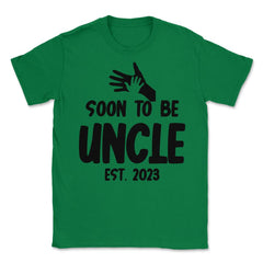 Funny Soon To Be Uncle 2023 Pregnancy Announcement graphic Unisex - Green