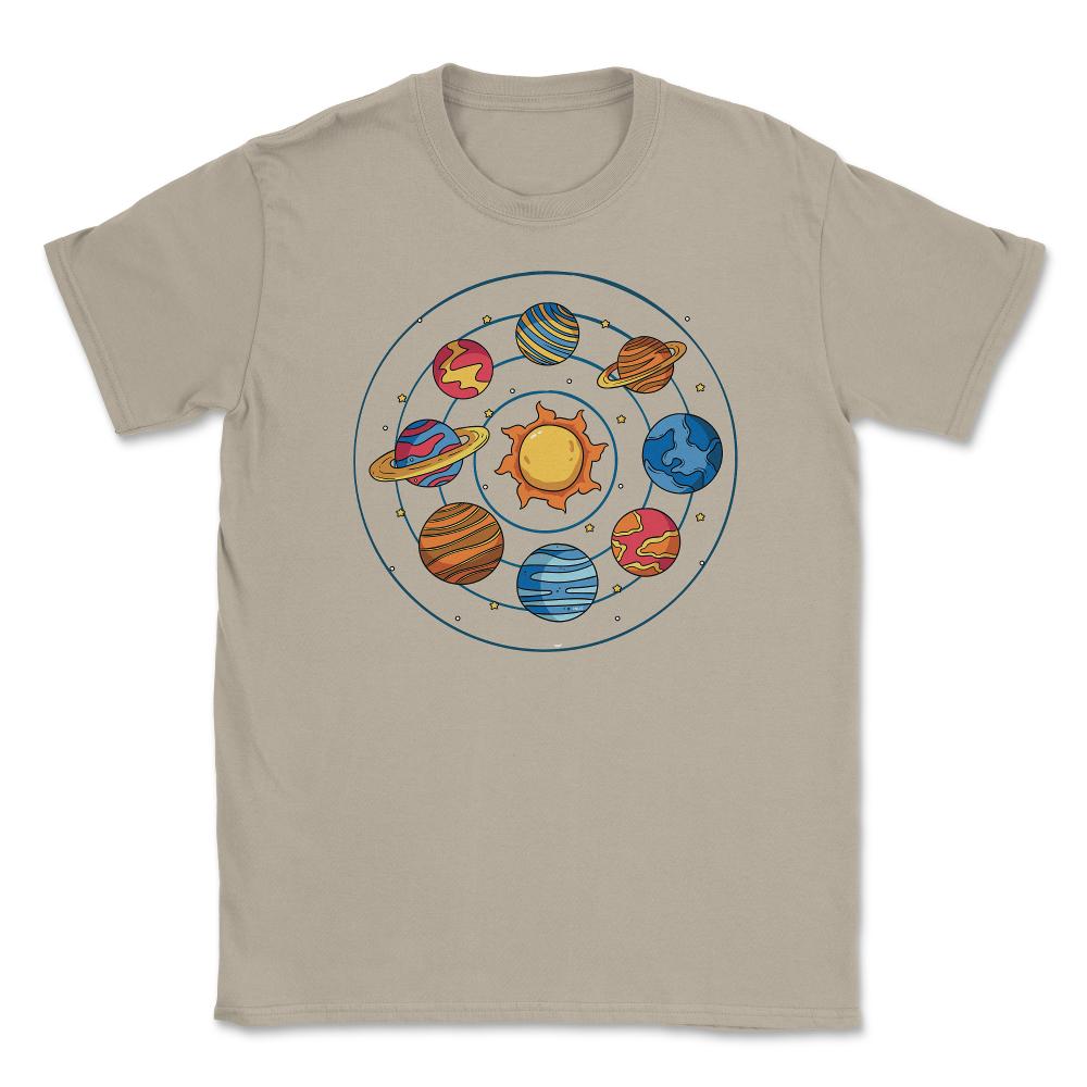 Solar System Planets Funny Planets Pluto Included Gift graphic Unisex - Cream