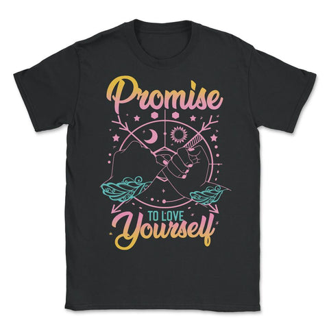 Celestial Art Promise to Love Yourself Pinky Finger Swear product - Unisex T-Shirt - Black