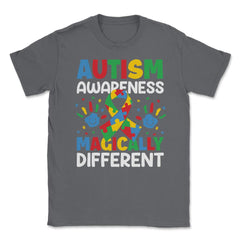 Autism Awareness Magically Different graphic Unisex T-Shirt - Smoke Grey