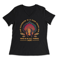 Chieftain Native American Tribal Chief Woman Native American graphic - Women's V-Neck Tee - Black