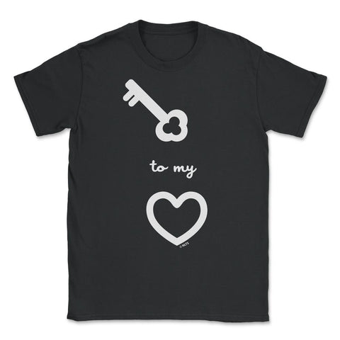 Key to my heart Valentine Minimalist Romantic Valentine product - Black