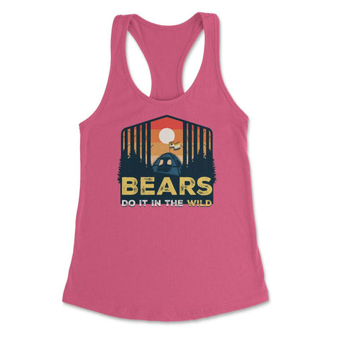 Bear Brotherhood Flag Bears Do It In The Wild Retro graphic Women's - Hot Pink