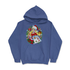 Anime Christmas Santa Girl with Xmas Cookies Cosplay Funny graphic - Royal Blue