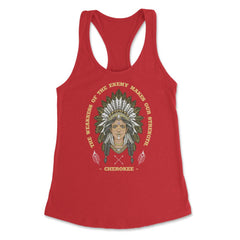 Chieftess Peacock Feathers Motivational Native Americans product - Red