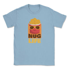 Nug Life Kawaii Chicken Nuggets Bucket Character Hilarious print - Light Blue