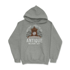 Antiques Collecting Antique Clock for Antique Collector print Hoodie - Grey Heather