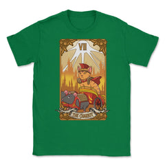 The Chariot Cat Arcana Tarot Card Mystical Wiccan product Unisex - Green