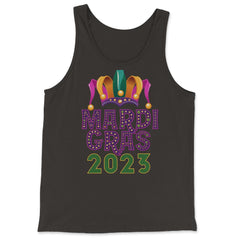 Mardi Gras Jester Hat 2023 Fat Tuesday Celebration design - Tank Top - Black