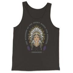 Chieftess Peacock Feathers Motivational Native Americans design - Tank Top - Black