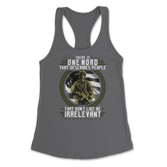 US Veteran Military Soldier with a rifle design Women's Racerback Tank