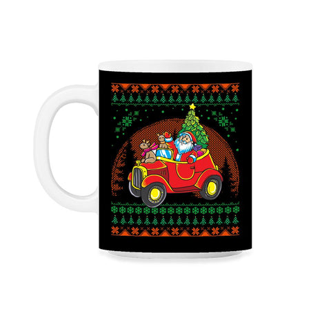 Santa Ugly Christmas Sweater Style Funny Humor 11oz Mug