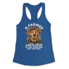 Labrador Farmer Lab’s Dog in Farmer Outfit Labrador design Women's - Royal