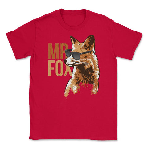 Mr. Fox Funny Humor Hipster Fox T-Shirt Gifts Unisex T-Shirt - Red