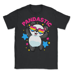 Pandastic Pansexual Pride Flag Rainbow Kawaii Panda print Unisex - Black