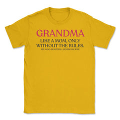 Funny Grandma Definition Like A Mom Without The Rules Cute design - Gold