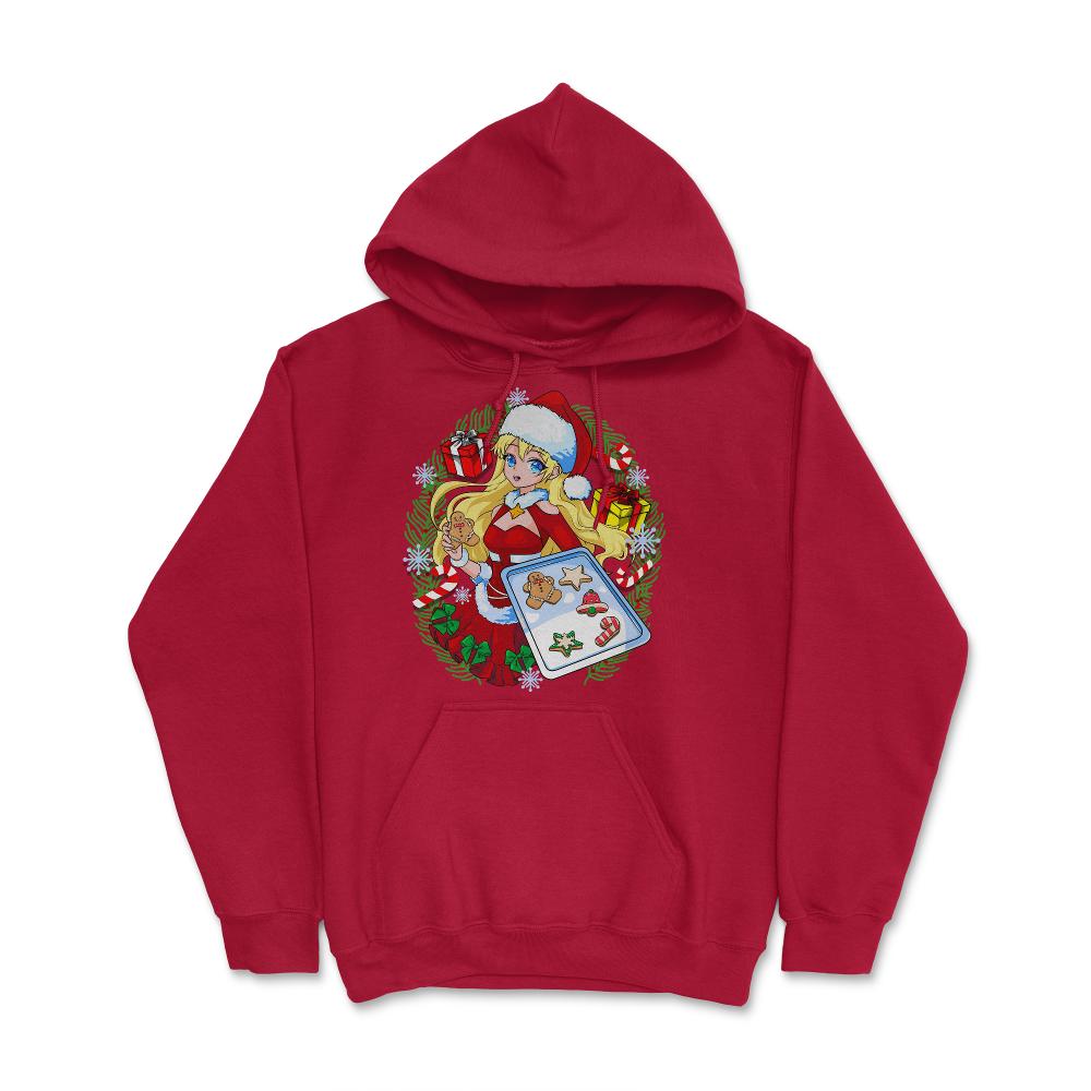 Anime Christmas Santa Girl with Xmas Cookies Cosplay Funny graphic - Red