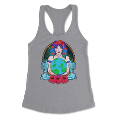 Mother Earth Guardian Holding the Planet Gift for Earth Day graphic - Heather Grey