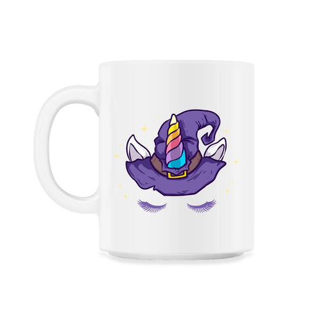 Unicorn Face with Long Lashes Witch Hat Characters 11oz Mug