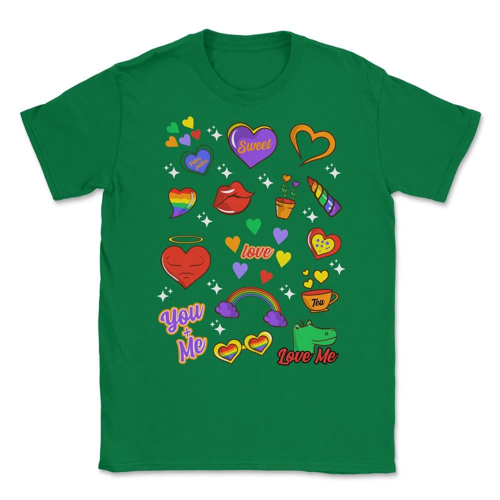 Gay Pride LGBTQ+ Collection Fun Gift design Unisex T-Shirt - Green