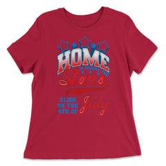 Home is where the Stars Align on the 4th of July product - Women's Relaxed Tee - Red