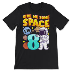 Science Birthday Astronaut & Planets Science 8th Birthday design - Premium Unisex T-Shirt - Black