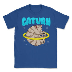 Caturn Cat in Space Planet Saturn Kitty Funny Design design Unisex - Royal Blue