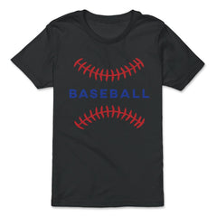 Baseball Lover Sporty Baseball Red Stitches Players Coach product - Premium Youth Tee - Black