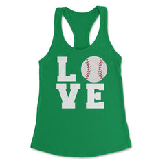 Funny Baseball Love Mom Dad Coach Player Athlete Sport design Women's - Kelly Green
