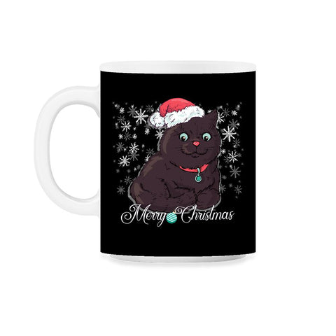 Merry Christmas Cat Funny Humor T-Shirt Tee Gift 11oz Mug