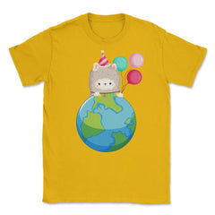 Happy Earth Day Llama Funny Cute Gift for Earth Day product Unisex - Gold