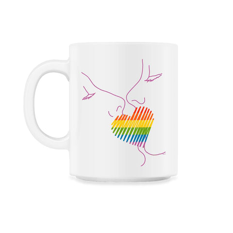Rainbow Flag Kiss Gay Pride product 11oz Mug