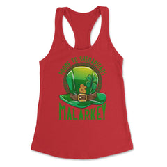 Prone to Shenanigans and Malarkey St. Patty's Day Funny print Women's - Red