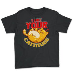 I Like your Cattitude Funny Cat Lover Positive Attitude Pun product - Youth Tee - Black