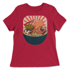 Ramen Octopus for Fans of Japanese Cuisine and Culture product - Women's Relaxed Tee - Red