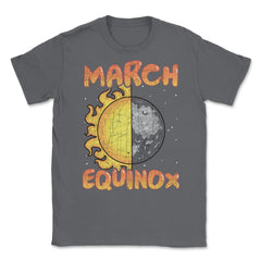 March Equinox Sun and Moon Cool Gift product Unisex T-Shirt - Smoke Grey
