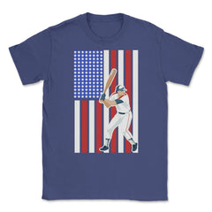Funny Baseball Batter Hitter USA American Flag Patriotic product - Purple