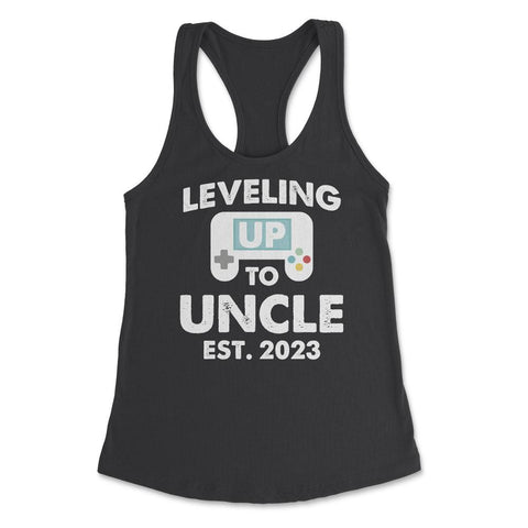 Funny Gamer Uncle Leveling Up To Uncle Est 2023 Gaming graphic - Black