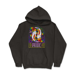 Gay Zodiac LGBTQ Zodiac Sign Pisces Rainbow Pride graphic - Hoodie - Black