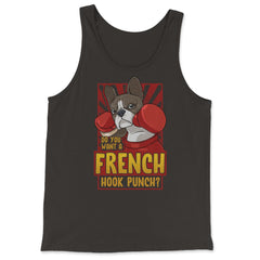 French Bulldog Boxing Do You Want a French Hook Punch? graphic - Tank Top - Black