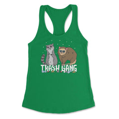 Trash Gang Funny Possum & Raccoon Lover Trash Animal Pun print - Kelly Green