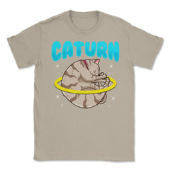 Caturn Cat in Space Planet Saturn Kitty Funny Design design Unisex - Cream