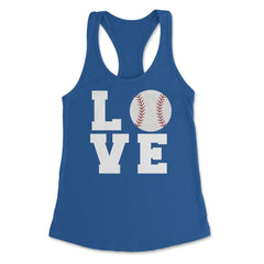 Funny Baseball Love Mom Dad Coach Player Athlete Sport design Women's - Royal